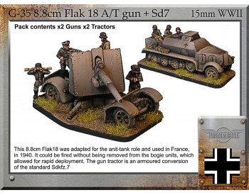 G-35 8.8cm Flak 18 A/T gun + armoured Sd.7